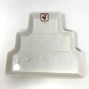 White 3-tier wedding cake platter tray Bridal Shower